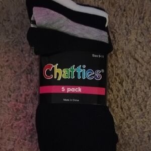 Chatties Men's Black and White Socks 5 Pack